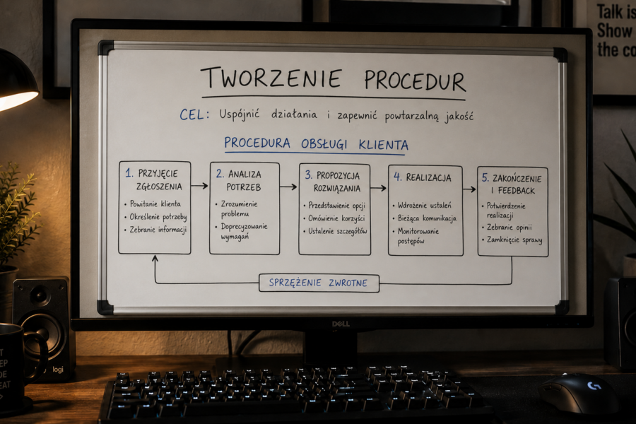 Tworzenie procedur firmowych, instrukcji i checklist dla firm