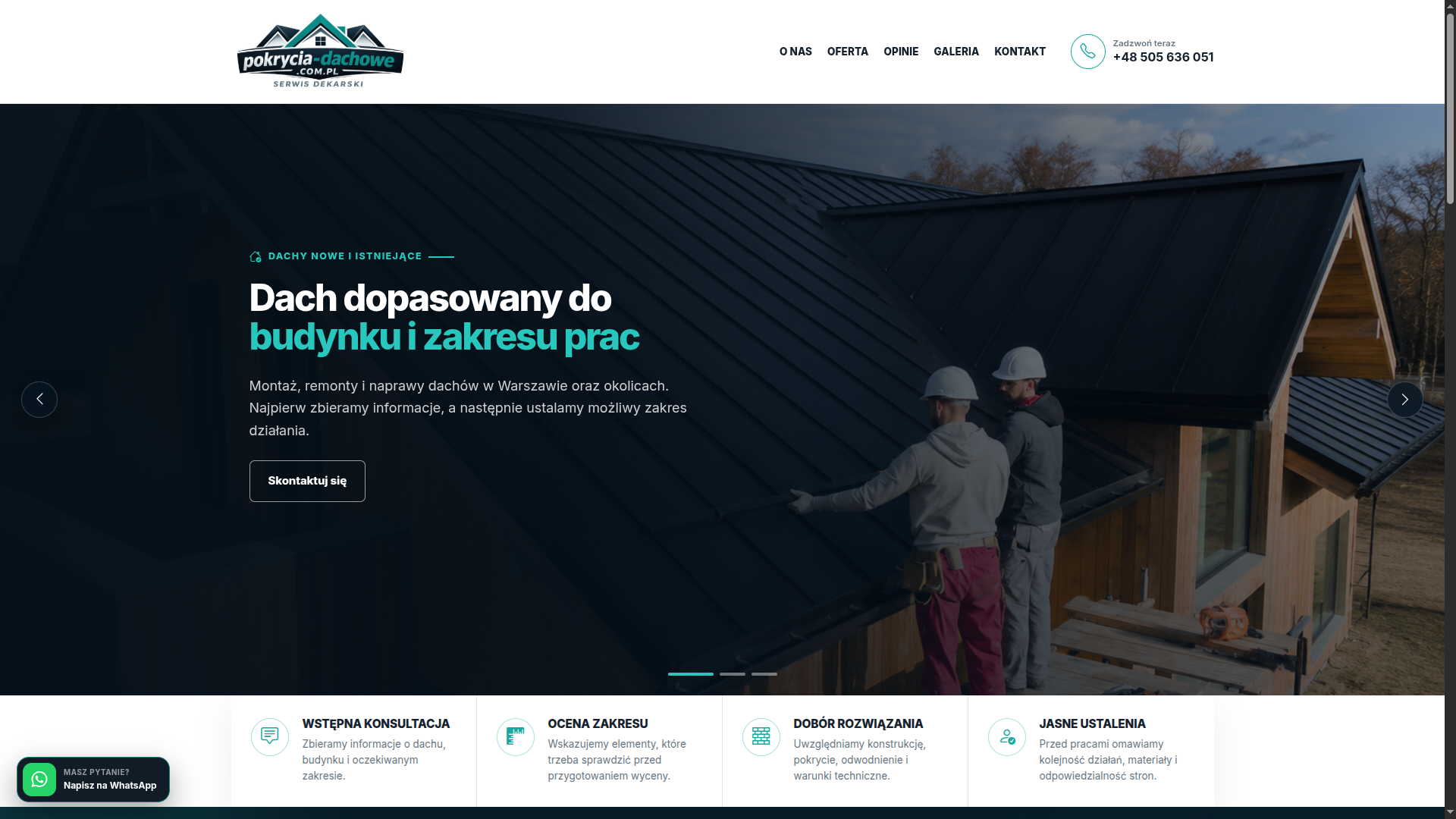 Pokrycia-Dachowe.com.pl – strona internetowa