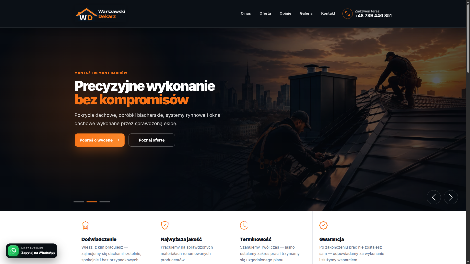 WarszawskiDekarz.pl – strona internetowa