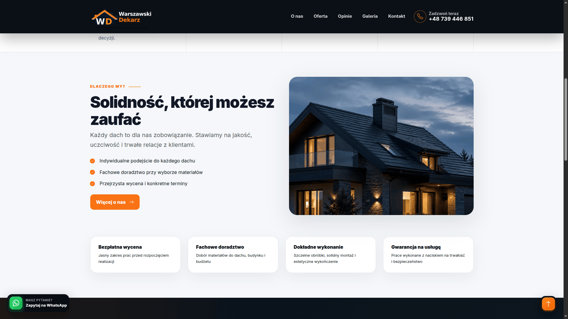 WarszawskiDekarz.pl – strona internetowa