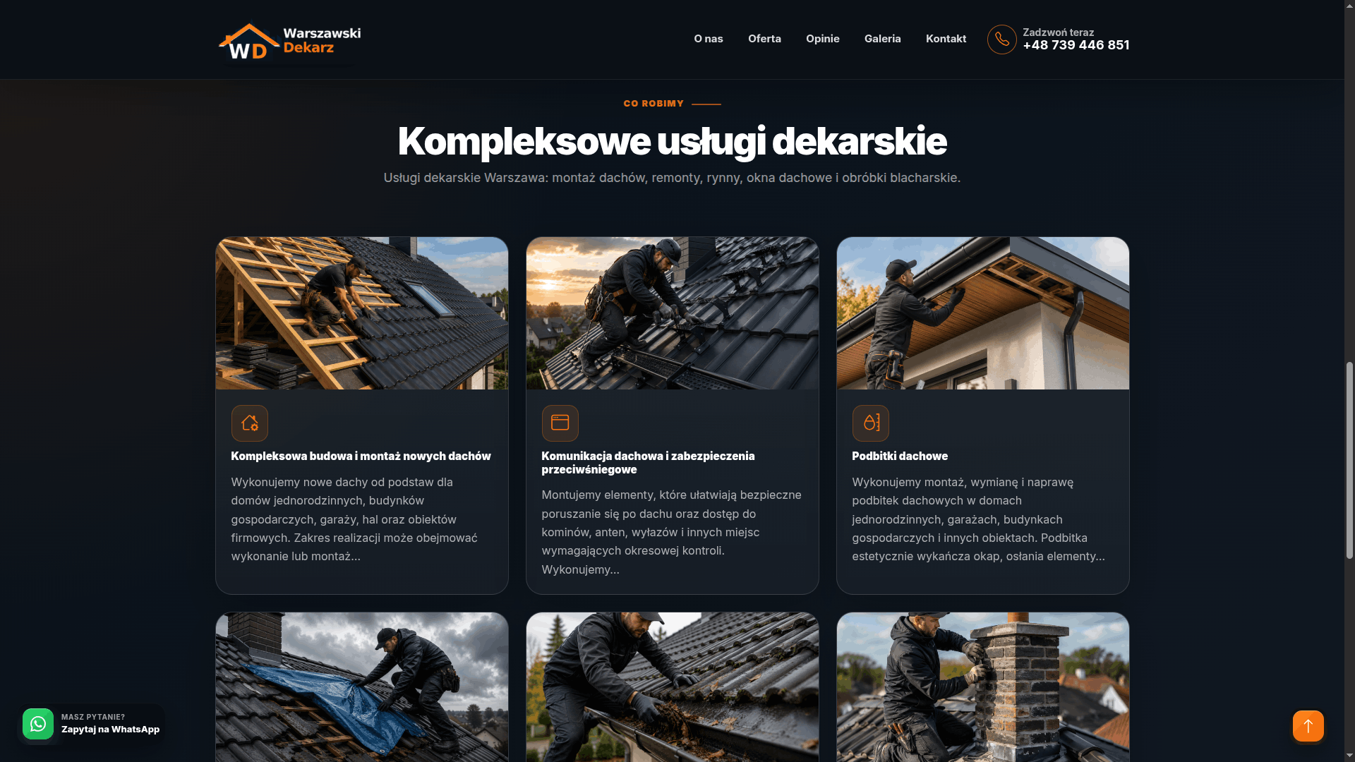WarszawskiDekarz.pl – strona internetowa