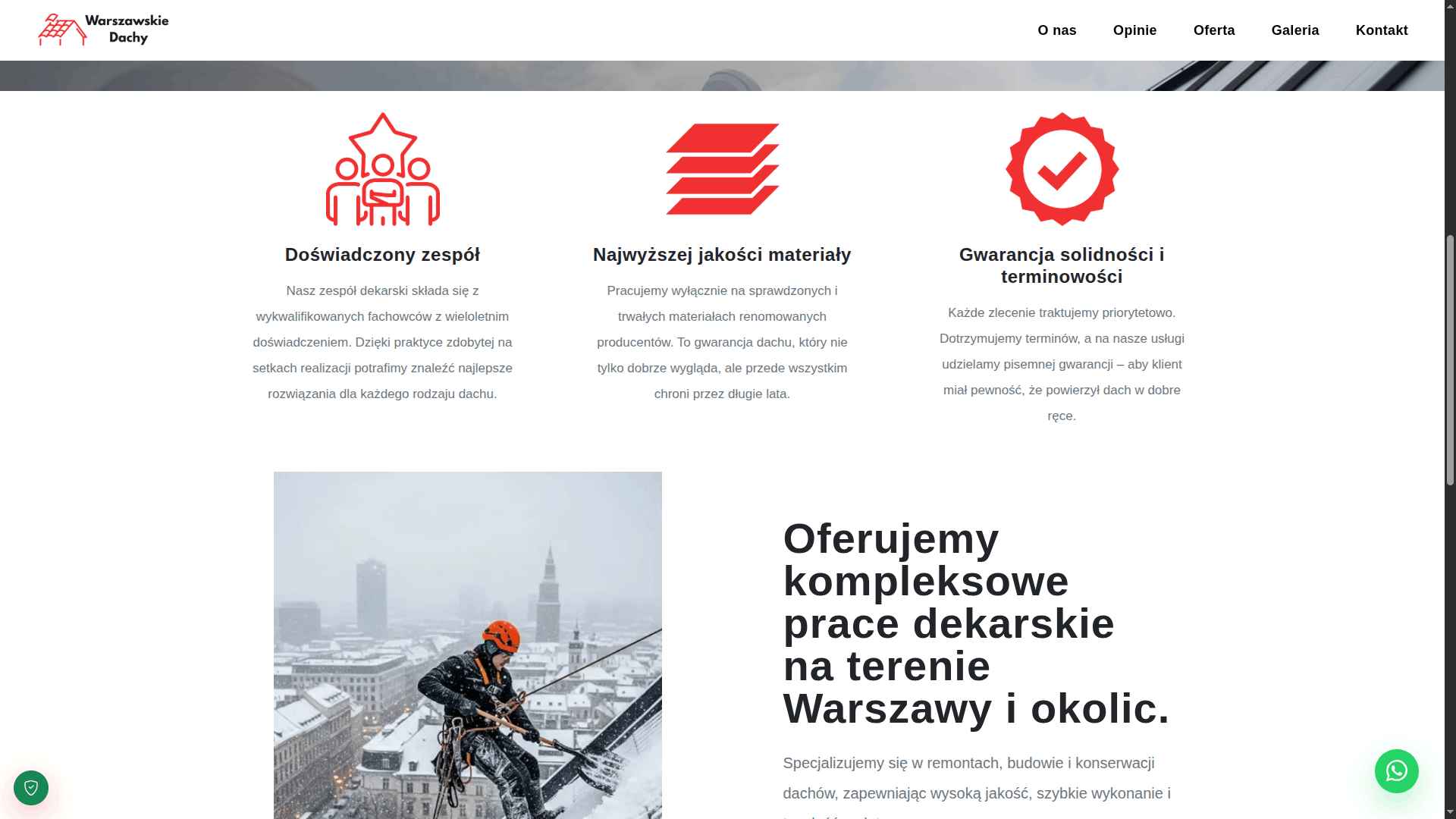 WarszawskieDachy.com.pl – strona internetowa
