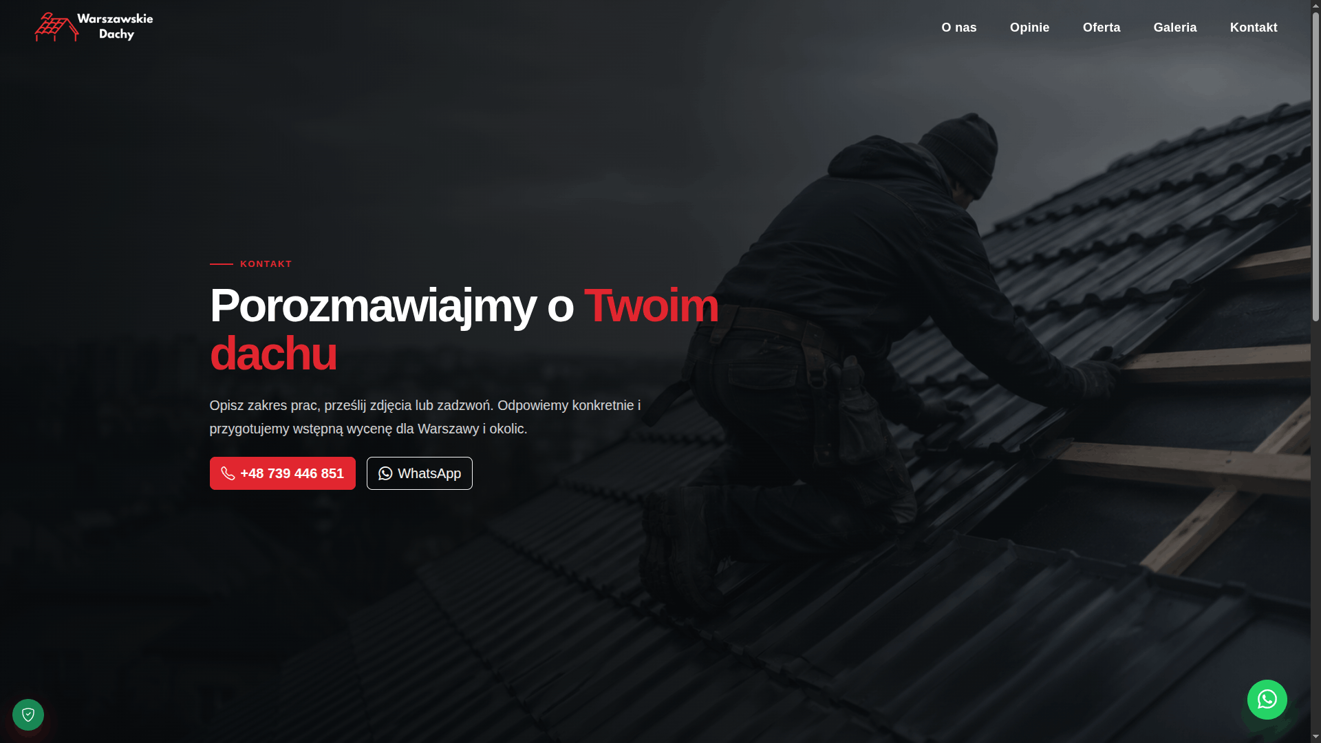 WarszawskieDachy.com.pl – strona internetowa