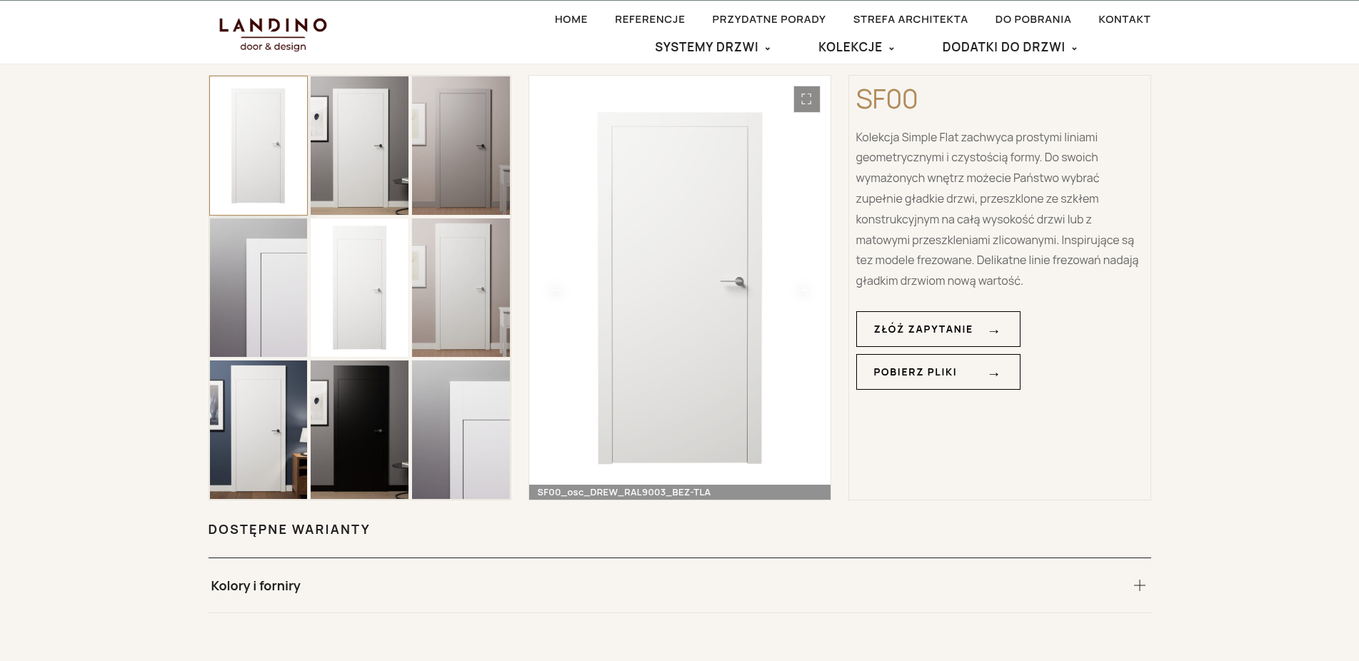 Landino – strona internetowa